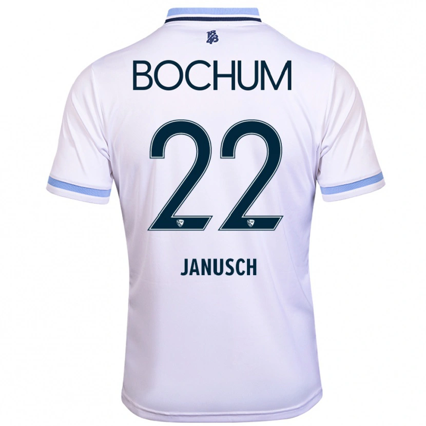 Danxen Criança Camisola Thees Janusch #22 Branco Azul Celeste Alternativa 2025/26 Camisa