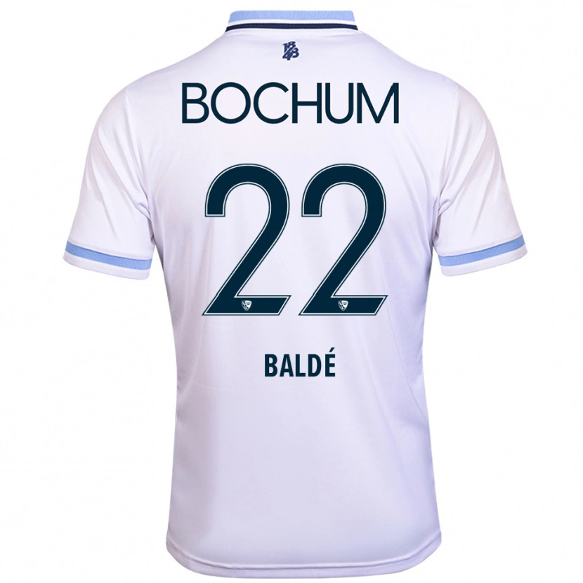 Danxen Criança Camisola Aliou Baldé #22 Branco Azul Celeste Alternativa 2025/26 Camisa