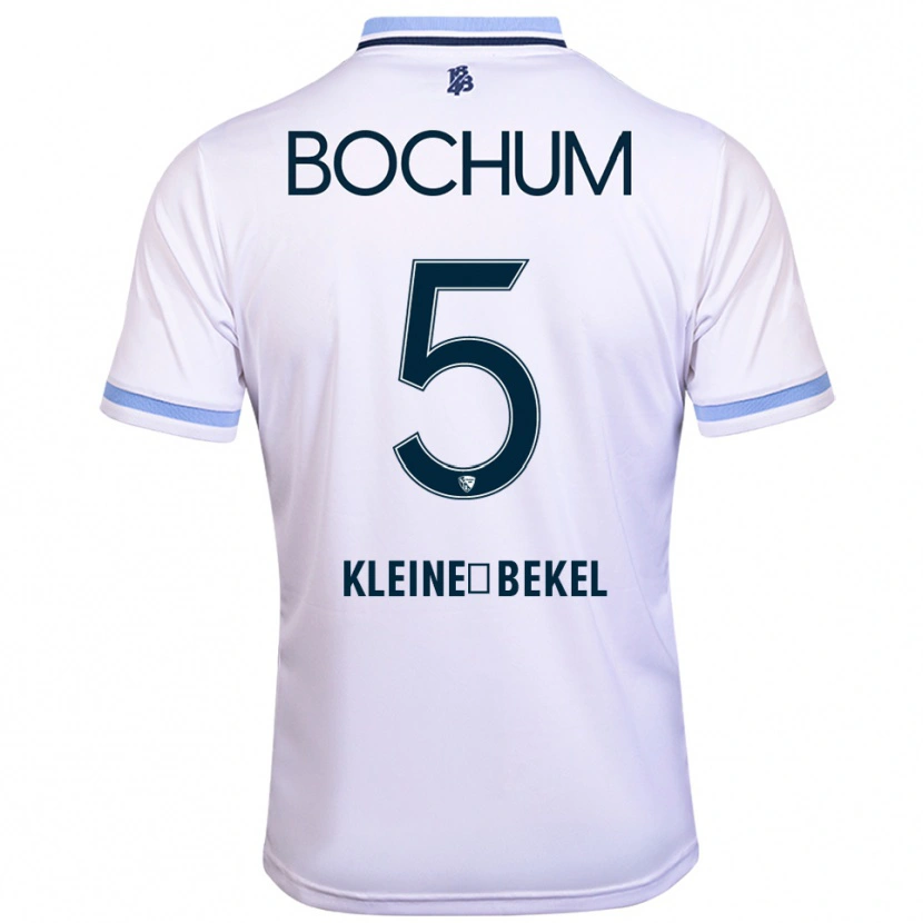 Danxen Criança Camisola Colin Kleine-Bekel #5 Branco Azul Celeste Alternativa 2025/26 Camisa
