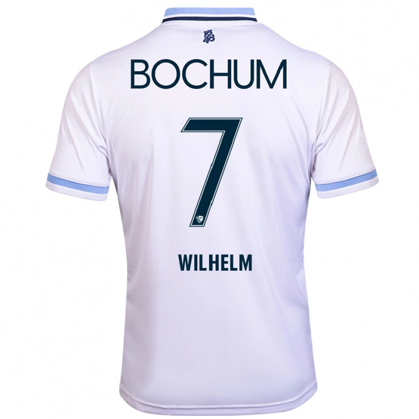 Danxen Criança Camisola Mara Wilhelm #7 Branco Azul Celeste Alternativa 2025/26 Camisa