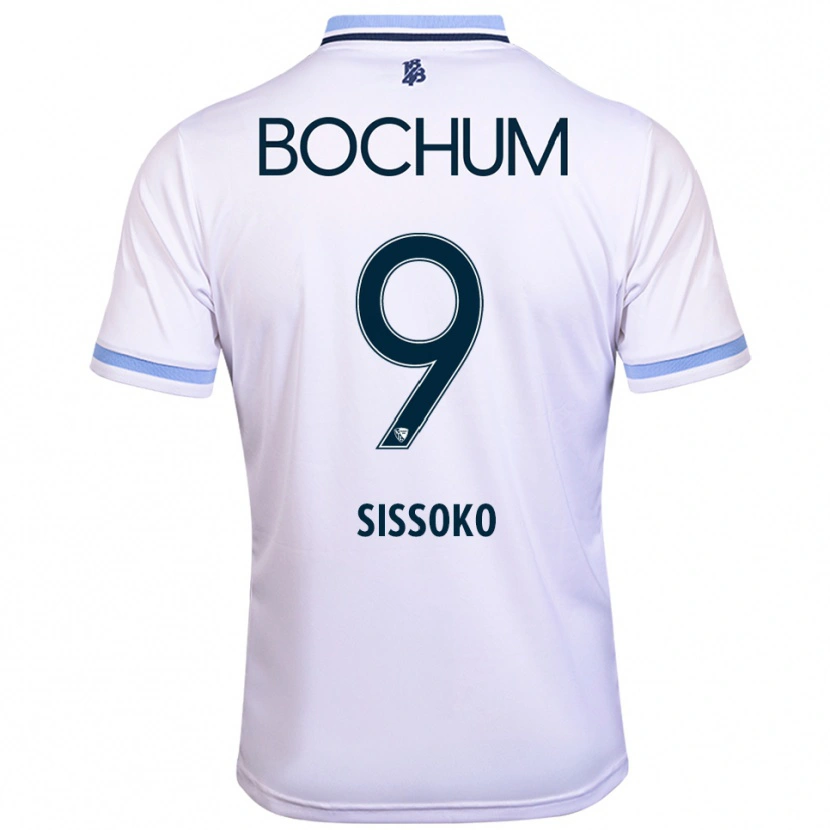 Danxen Criança Camisola Ibrahim Sissoko #9 Branco Azul Celeste Alternativa 2025/26 Camisa