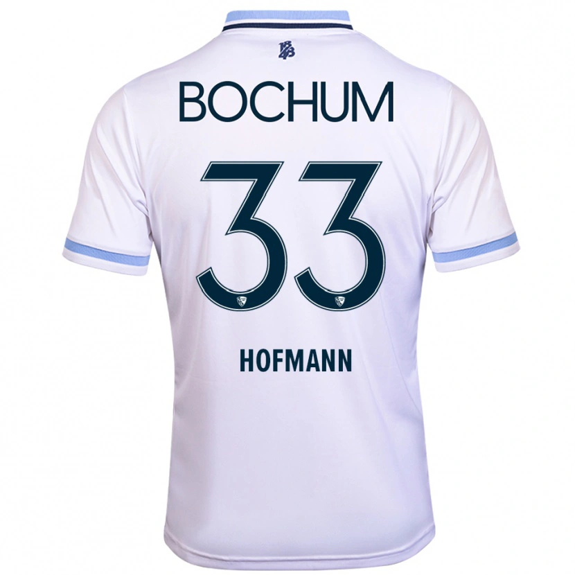 Danxen Criança Camisola Philipp Hofmann #33 Branco Azul Celeste Alternativa 2025/26 Camisa