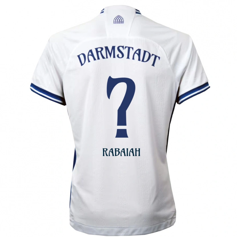 Danxen Criança Camisola Ali Rabaiah #0 Branco Azul Alternativa 2025/26 Camisa
