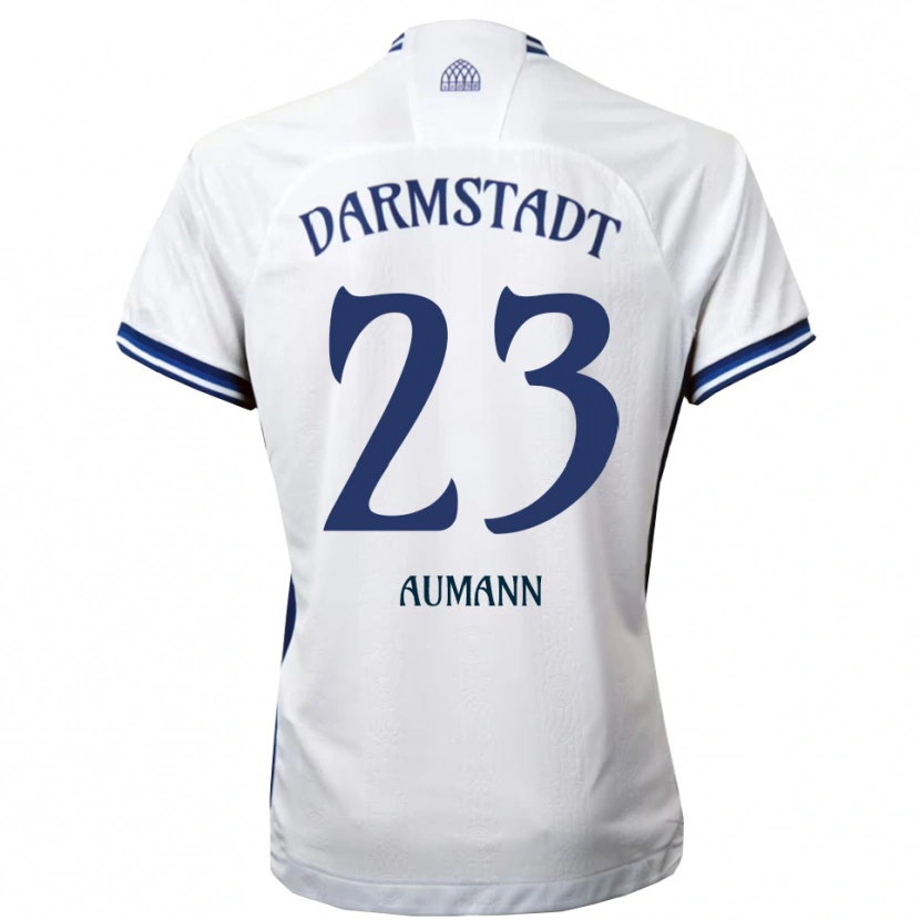 Danxen Criança Camisola Emil Aumann #23 Branco Azul Alternativa 2025/26 Camisa