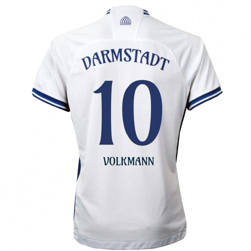Danxen Criança Camisola Japhet Volkmann #10 Branco Azul Alternativa 2025/26 Camisa