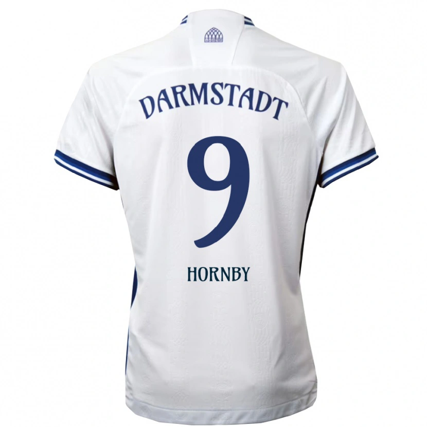 Danxen Criança Camisola Fraser Hornby #9 Branco Azul Alternativa 2025/26 Camisa