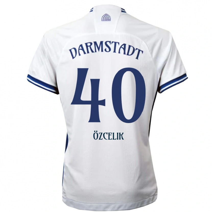 Danxen Criança Camisola Mehmet Özçelik #40 Branco Azul Alternativa 2025/26 Camisa