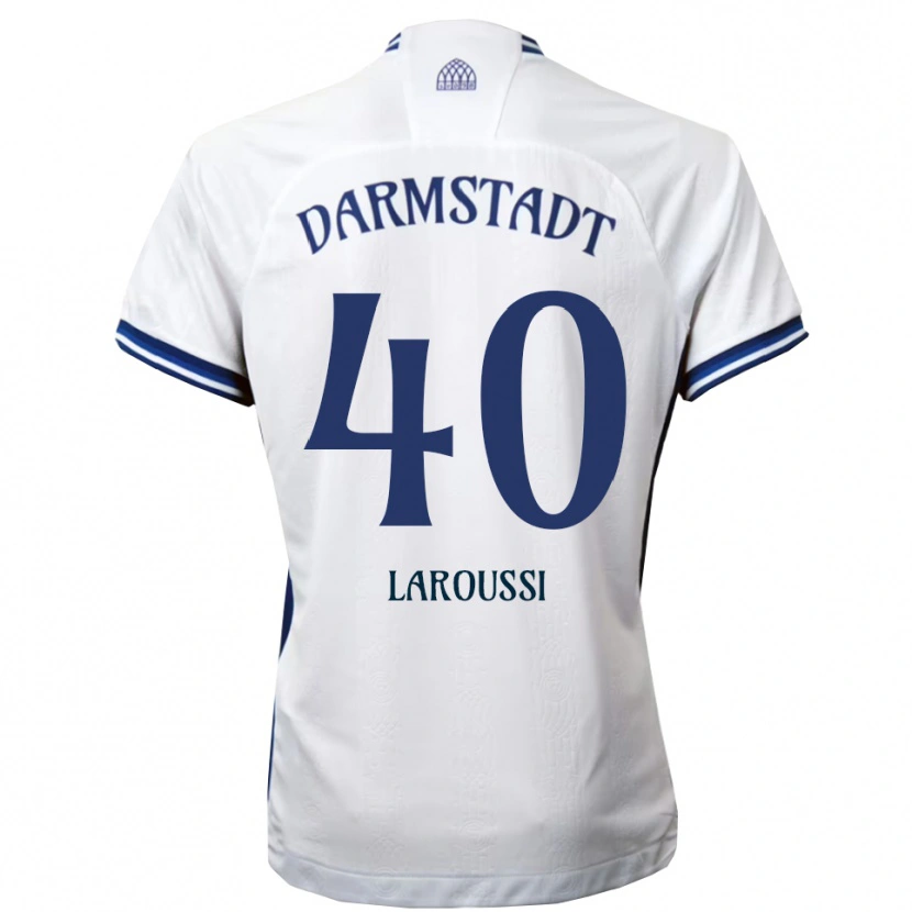 Danxen Criança Camisola Devin Laroussi #40 Branco Azul Alternativa 2025/26 Camisa