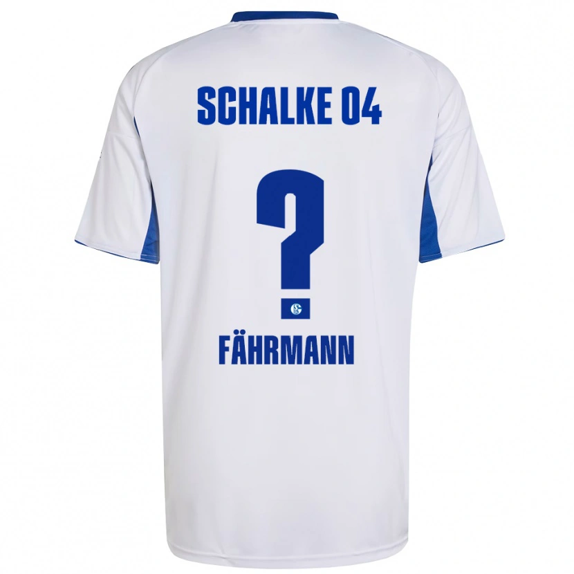 Danxen Criança Camisola Ralf Fährmann #0 Branco Azul Alternativa 2025/26 Camisa
