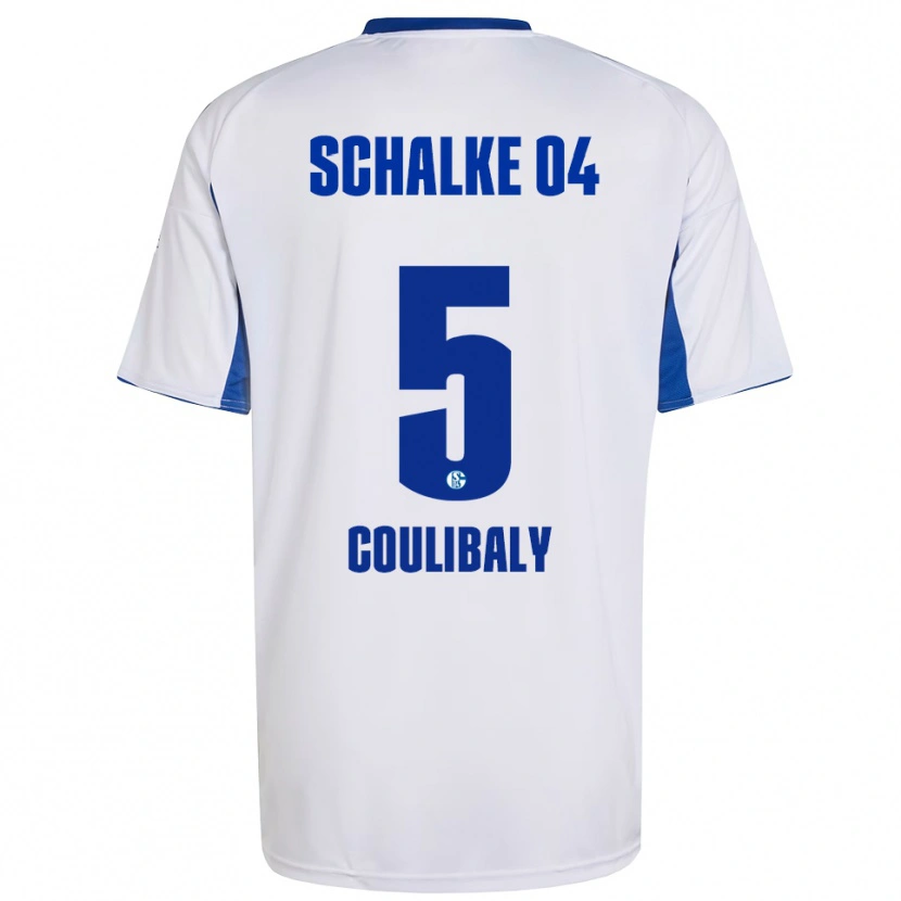 Danxen Criança Camisola Barakissa Coulibaly #5 Branco Azul Alternativa 2025/26 Camisa