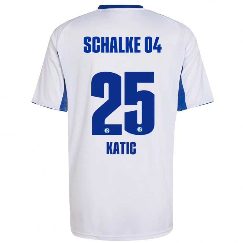 Danxen Criança Camisola Nikola Katic #25 Branco Azul Alternativa 2025/26 Camisa