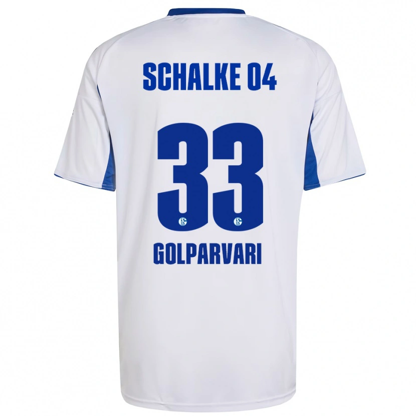Danxen Criança Camisola Tara Golparvari #33 Branco Azul Alternativa 2025/26 Camisa
