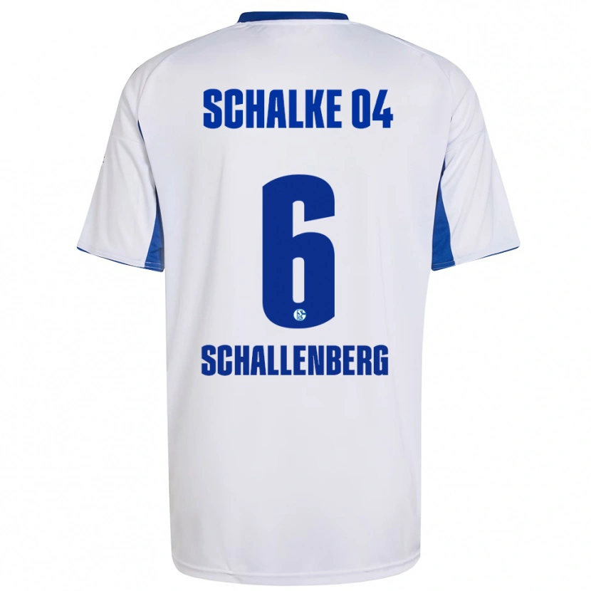 Danxen Criança Camisola Ron Schallenberg #6 Branco Azul Alternativa 2025/26 Camisa