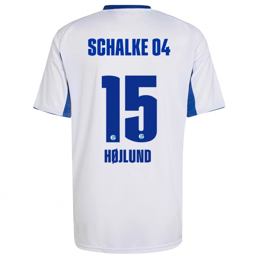 Danxen Criança Camisola Emil Højlund #15 Branco Azul Alternativa 2025/26 Camisa