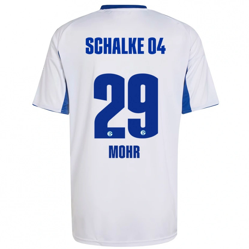 Danxen Criança Camisola Tobias Mohr #29 Branco Azul Alternativa 2025/26 Camisa