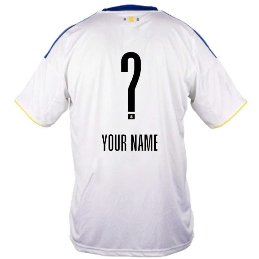 Danxen Criança Camisola Seu Nome #0 Branco Azul Amarelo Alternativa 2025/26 Camisa