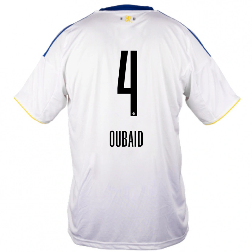 Danxen Criança Camisola Obeida Oubaid #4 Branco Azul Amarelo Alternativa 2025/26 Camisa