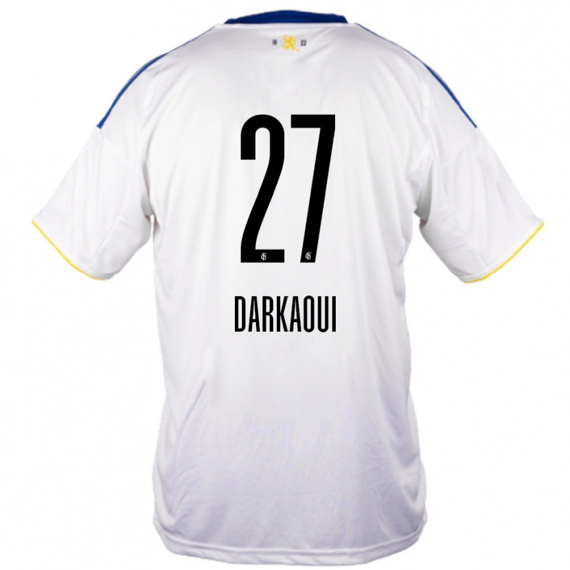 Danxen Criança Camisola Gibriel Darkaoui #27 Branco Azul Amarelo Alternativa 2025/26 Camisa