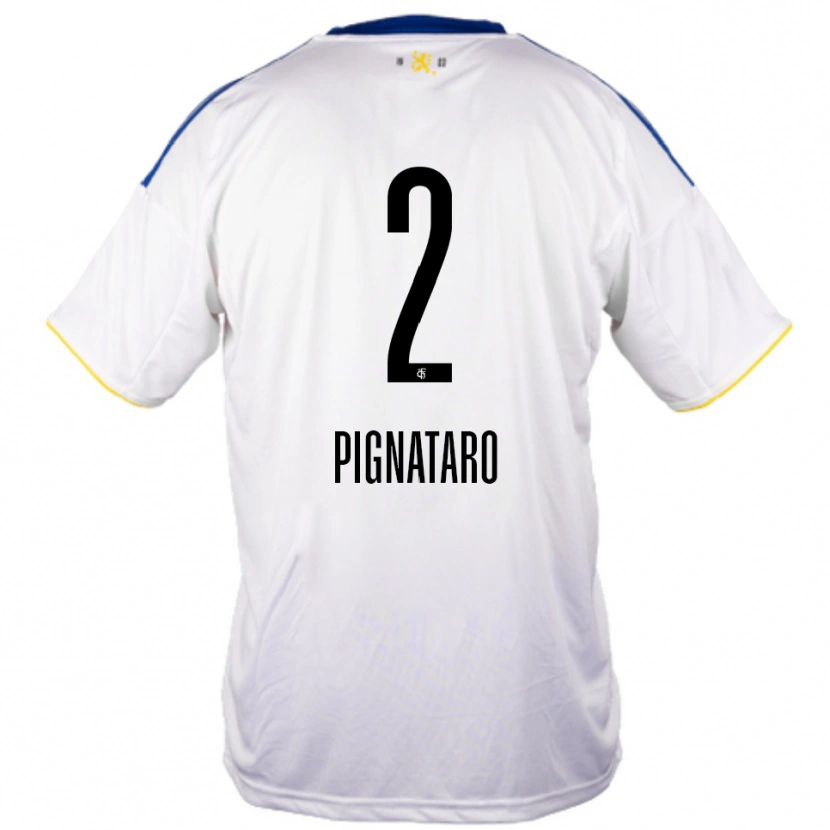 Danxen Criança Camisola Leo Pignataro #2 Branco Azul Amarelo Alternativa 2025/26 Camisa