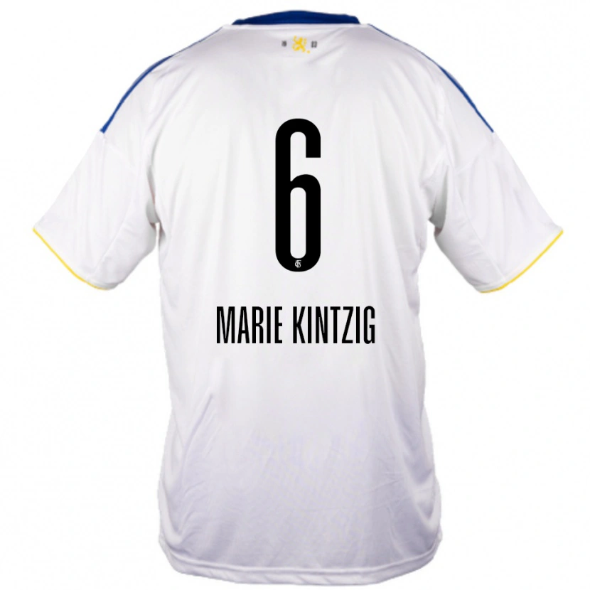 Danxen Criança Camisola Lilly Marie Kintzig #6 Branco Azul Amarelo Alternativa 2025/26 Camisa
