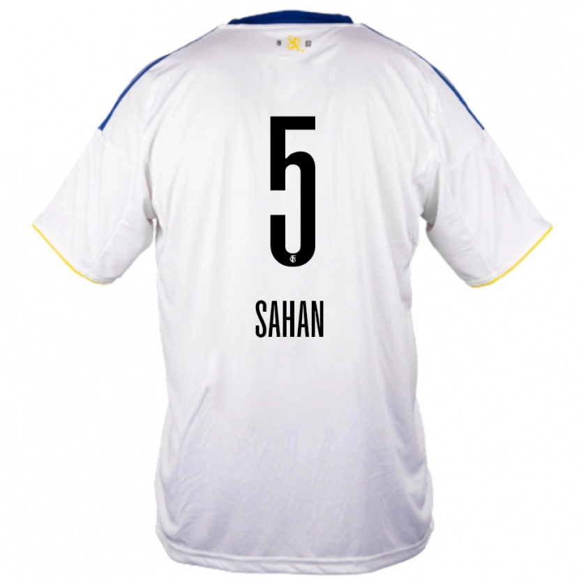 Danxen Criança Camisola Vakkas Sahan #5 Branco Azul Amarelo Alternativa 2025/26 Camisa