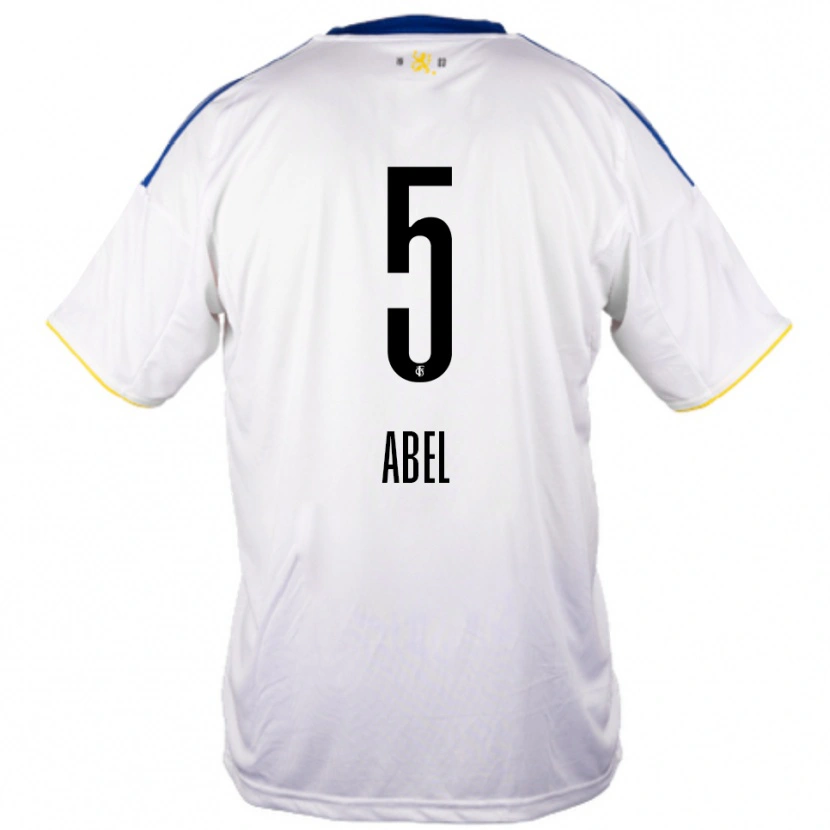 Danxen Criança Camisola Andris Abel #5 Branco Azul Amarelo Alternativa 2025/26 Camisa