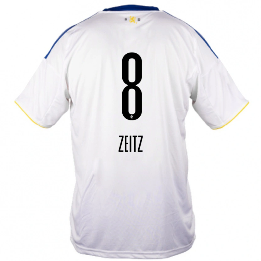 Danxen Criança Camisola Manuel Zeitz #8 Branco Azul Amarelo Alternativa 2025/26 Camisa