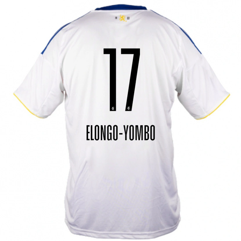 Danxen Criança Camisola Rodney Elongo-Yombo #17 Branco Azul Amarelo Alternativa 2025/26 Camisa