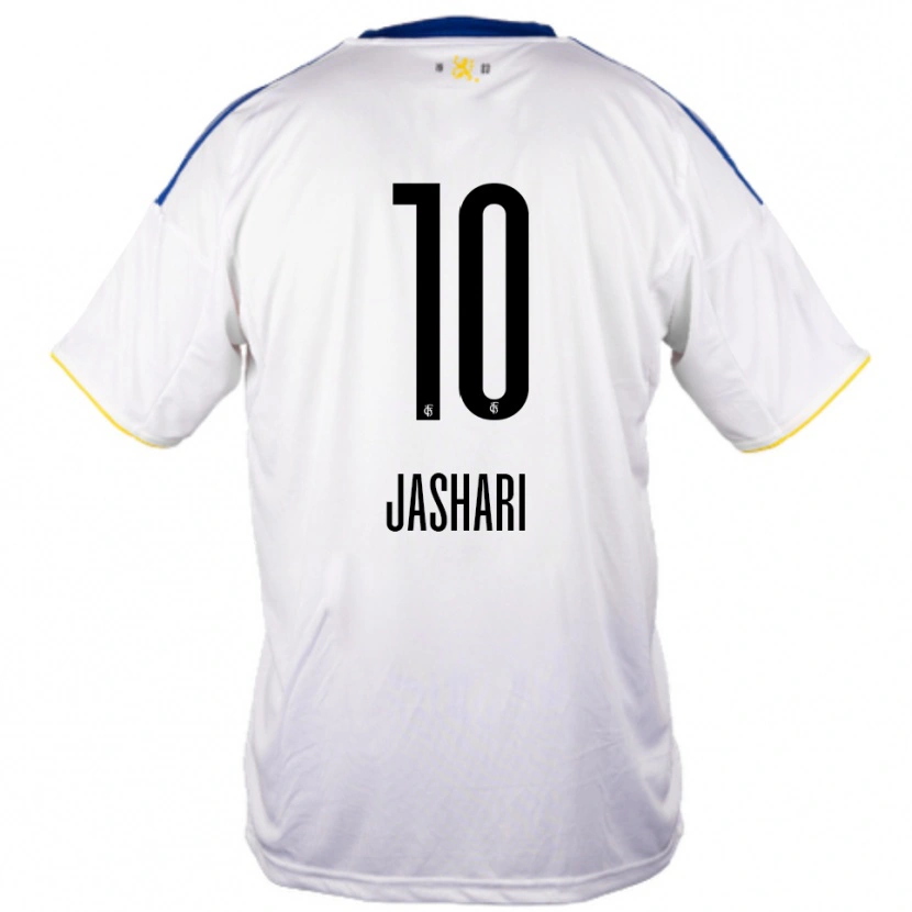 Danxen Criança Camisola Ram Jashari #10 Branco Azul Amarelo Alternativa 2025/26 Camisa