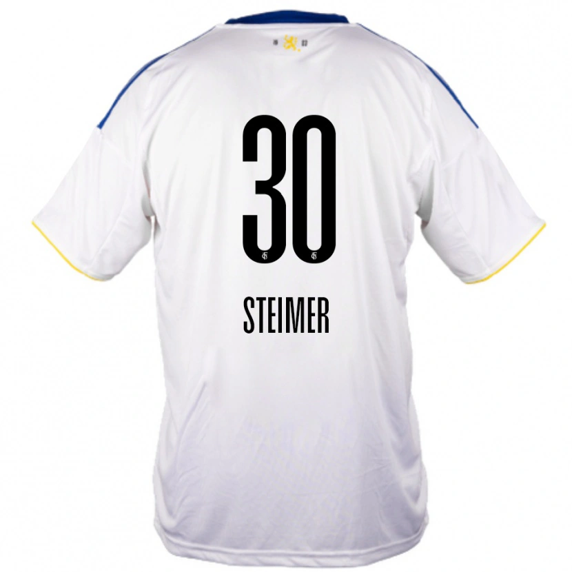 Danxen Criança Camisola Marie Steimer #30 Branco Azul Amarelo Alternativa 2025/26 Camisa