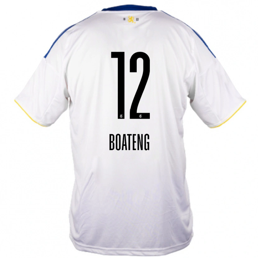 Danxen Criança Camisola Divine Boateng #12 Branco Azul Amarelo Alternativa 2025/26 Camisa