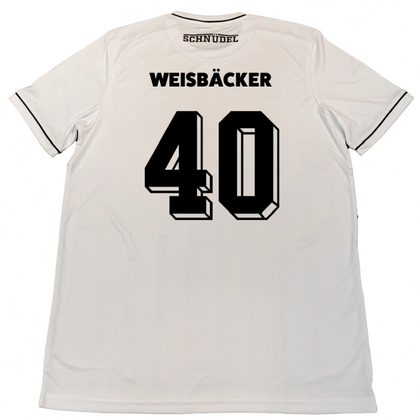 Danxen Criança Camisola Maximilian Weisbäcker #40 Branco Preto Alternativa 2025/26 Camisa