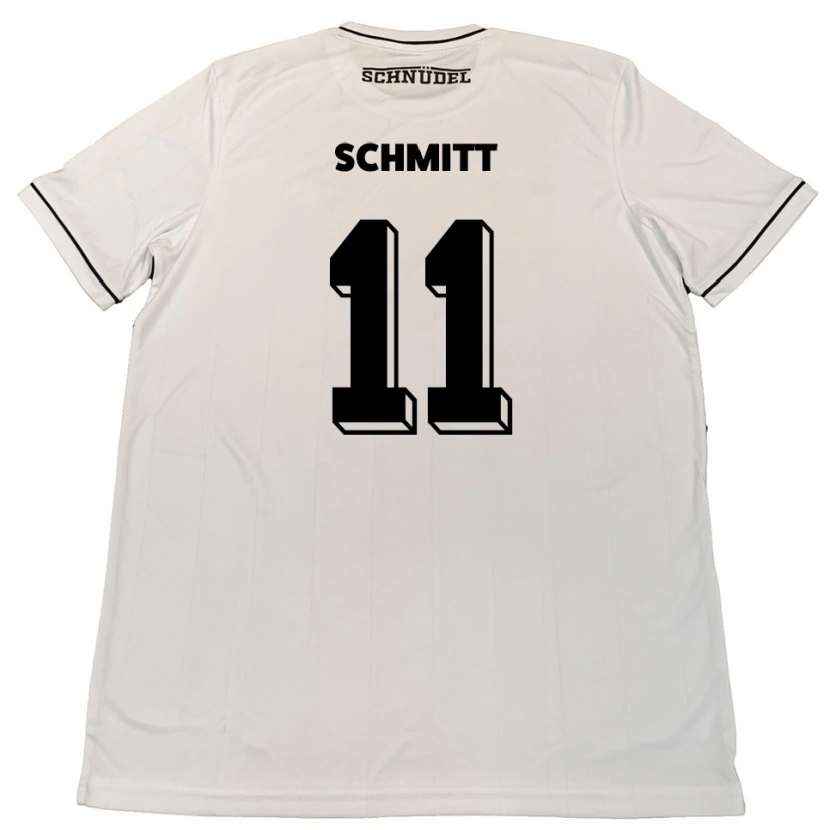 Danxen Criança Camisola Valentin Schmitt #11 Branco Preto Alternativa 2025/26 Camisa