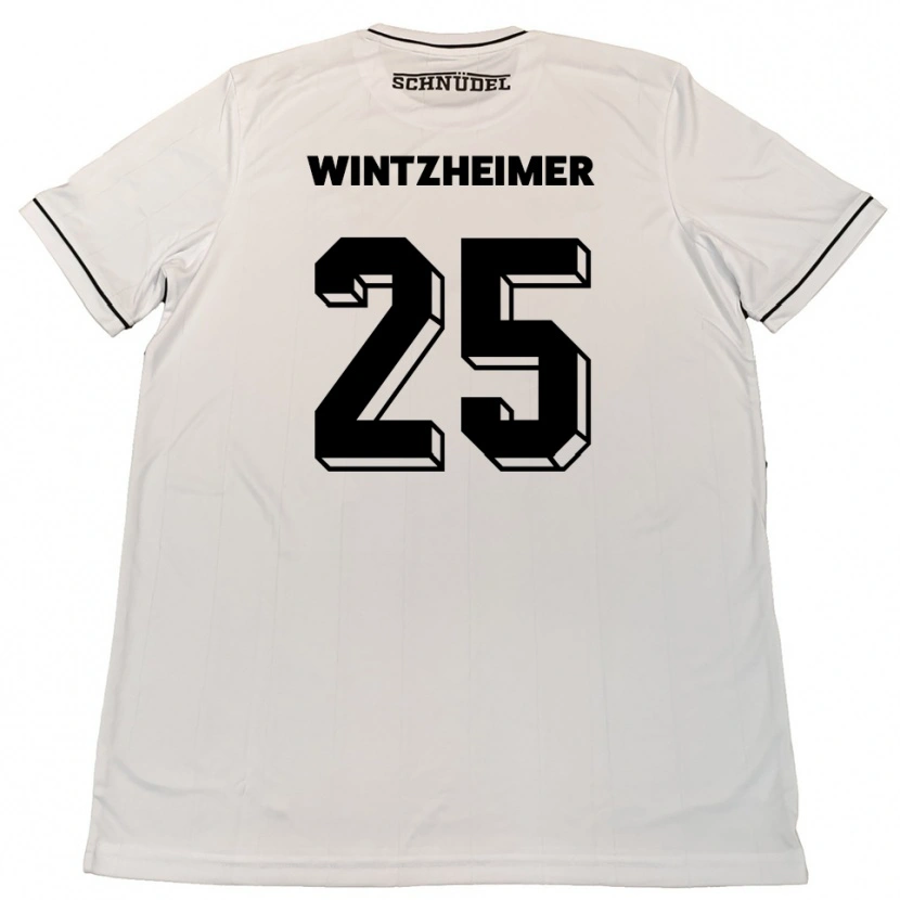 Danxen Criança Camisola Manuel Wintzheimer #25 Branco Preto Alternativa 2025/26 Camisa