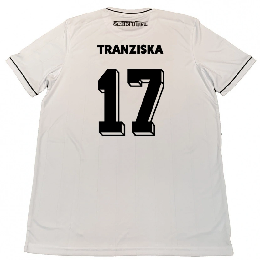 Danxen Criança Camisola Jakob Tranziska #17 Branco Preto Alternativa 2025/26 Camisa