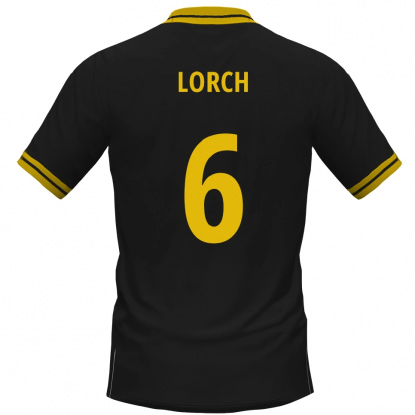 Danxen Criança Camisola Jeremias Lorch #6 Preto Amarelo Alternativa 2025/26 Camisa