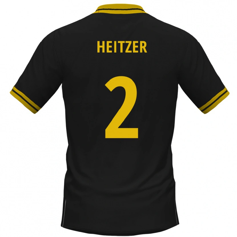 Danxen Criança Camisola Quentin Heitzer #2 Preto Amarelo Alternativa 2025/26 Camisa