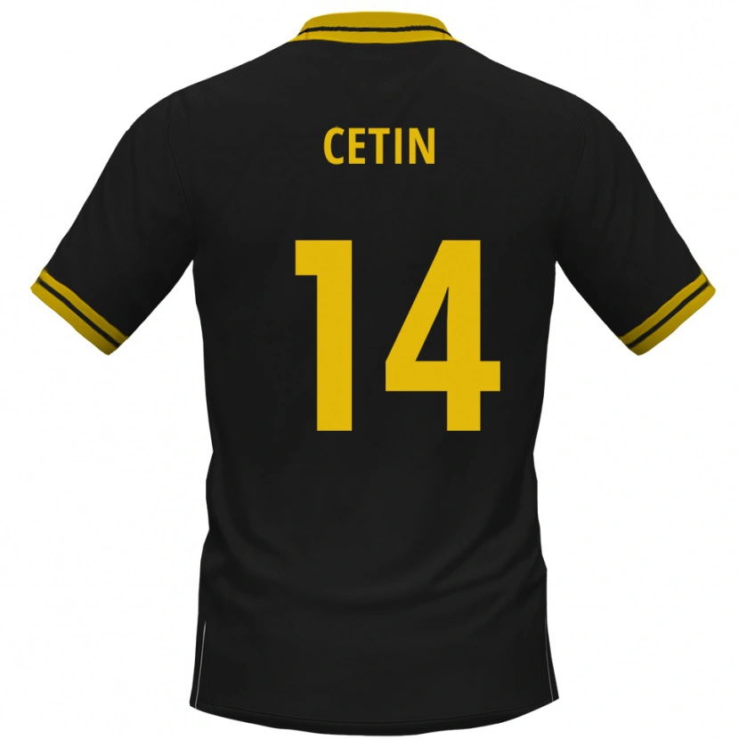 Danxen Criança Camisola Mikail Cetin #14 Preto Amarelo Alternativa 2025/26 Camisa