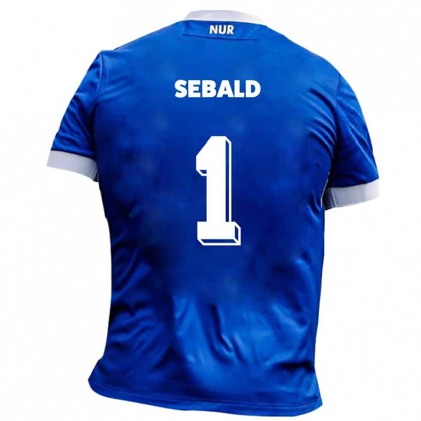 Danxen Criança Camisola Alexander Sebald #1 Azul Branco Alternativa 2025/26 Camisa