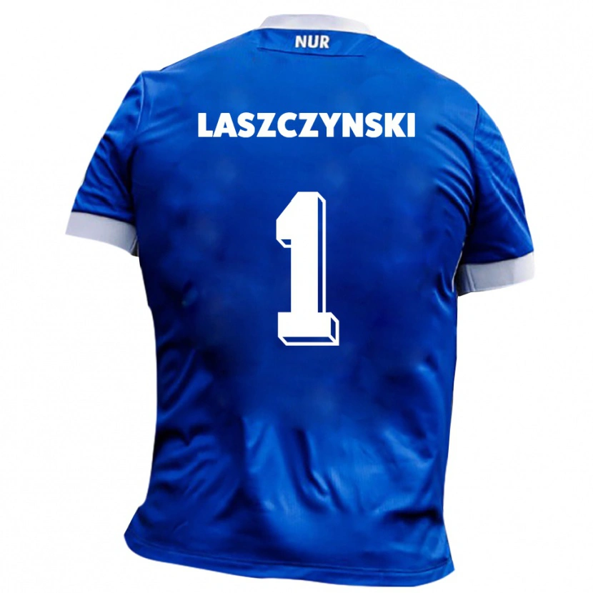 Danxen Criança Camisola Adam Laszczynski #1 Azul Branco Alternativa 2025/26 Camisa