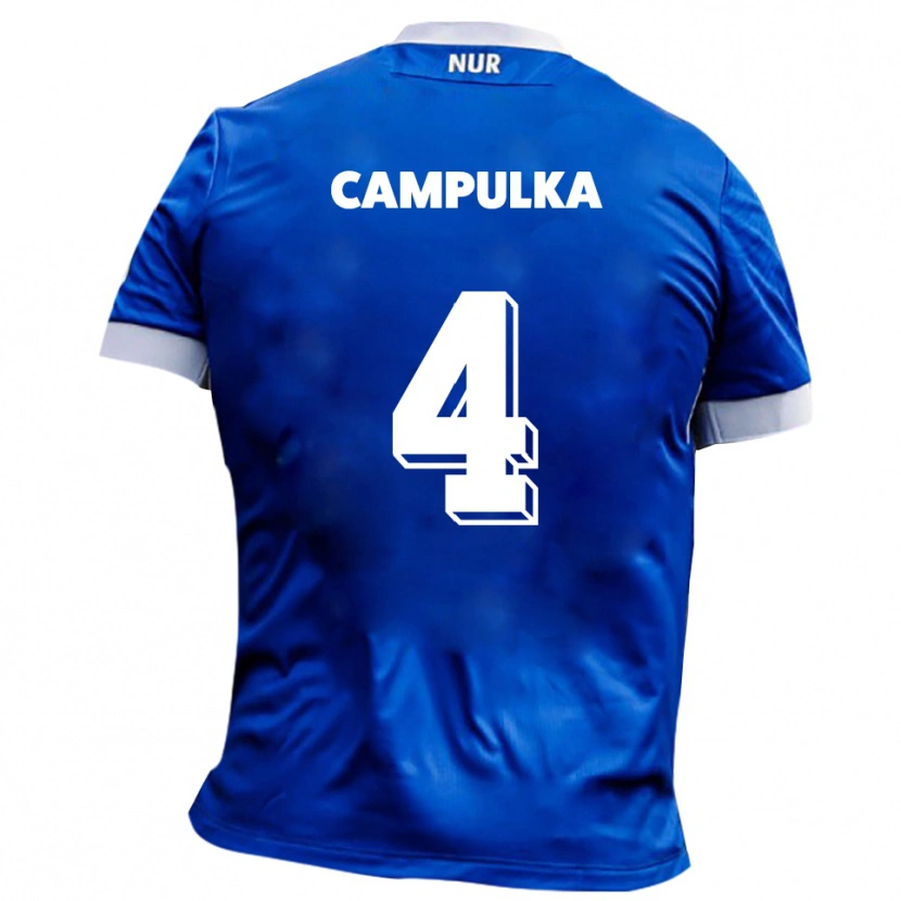 Danxen Criança Camisola Tim Campulka #4 Azul Branco Alternativa 2025/26 Camisa