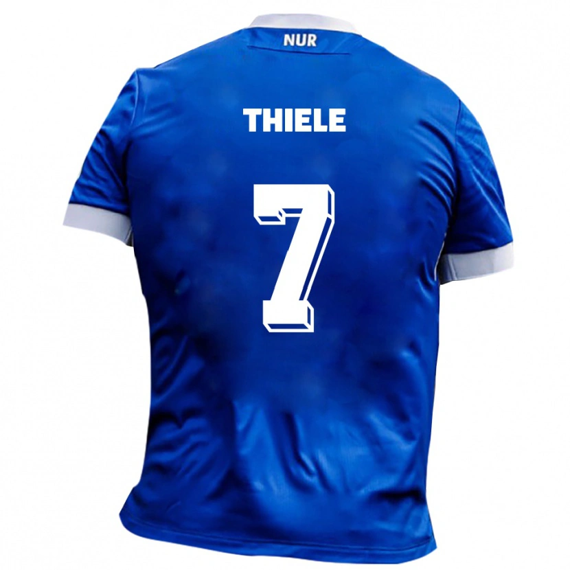 Danxen Criança Camisola Timmy Thiele #7 Azul Branco Alternativa 2025/26 Camisa