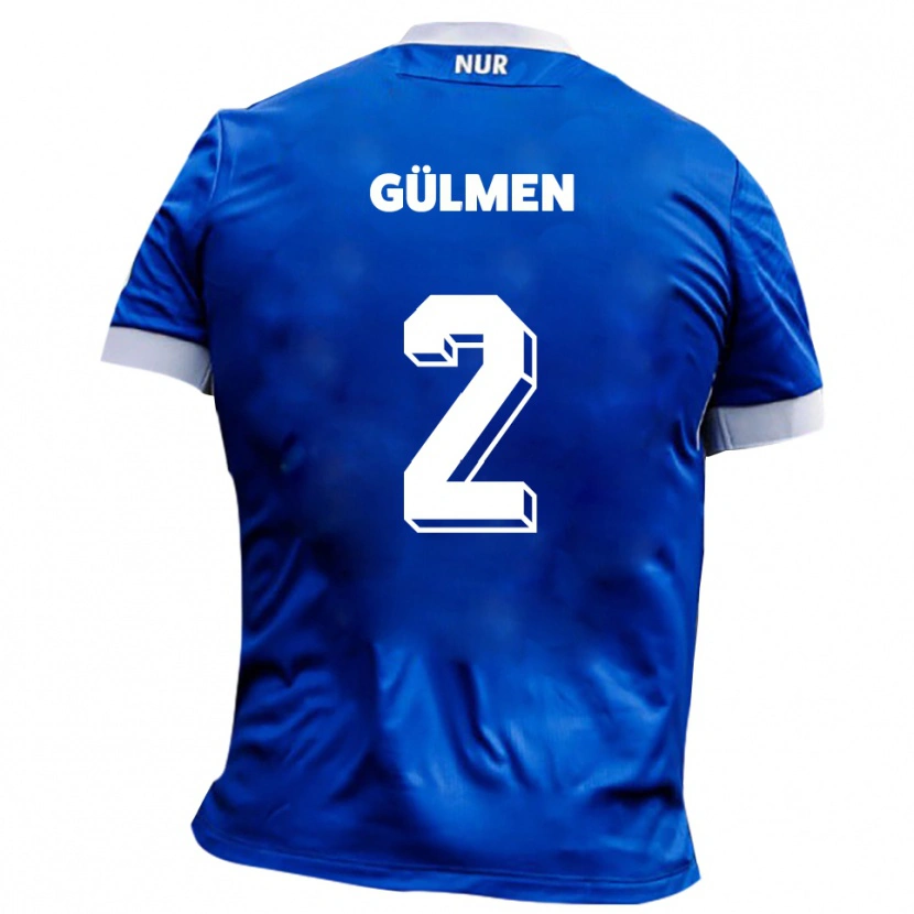Danxen Criança Camisola Kubilay Gülmen #2 Azul Branco Alternativa 2025/26 Camisa