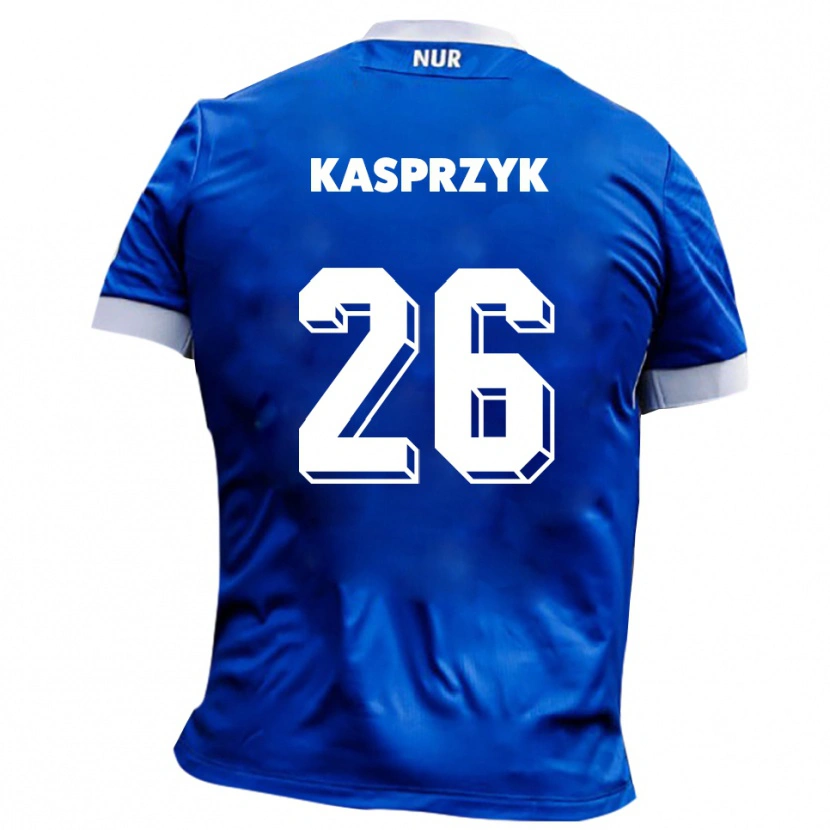 Danxen Criança Camisola Nicolas Kasprzyk #26 Azul Branco Alternativa 2025/26 Camisa