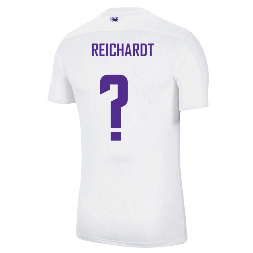 Danxen Criança Camisola Lukas Reichardt #0 Branco Verde Alternativa 2025/26 Camisa