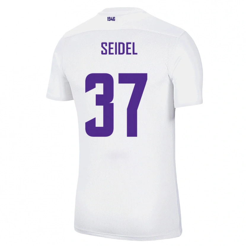 Danxen Criança Camisola Paul Seidel #37 Branco Verde Alternativa 2025/26 Camisa
