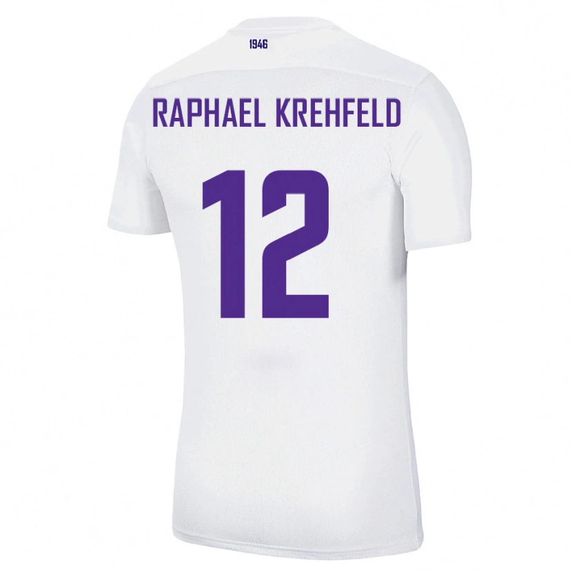 Danxen Criança Camisola Luca Raphael Krehfeld #12 Branco Verde Alternativa 2025/26 Camisa