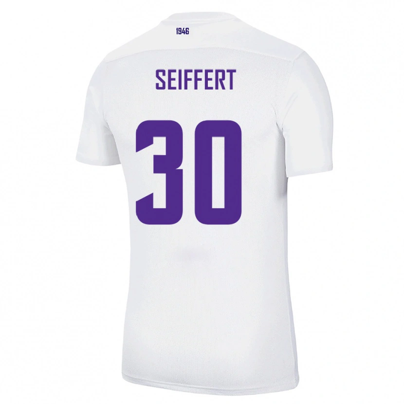 Danxen Criança Camisola Moritz Seiffert #30 Branco Verde Alternativa 2025/26 Camisa