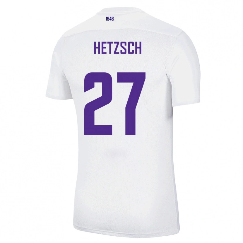 Danxen Criança Camisola Finn Hetzsch #27 Branco Verde Alternativa 2025/26 Camisa