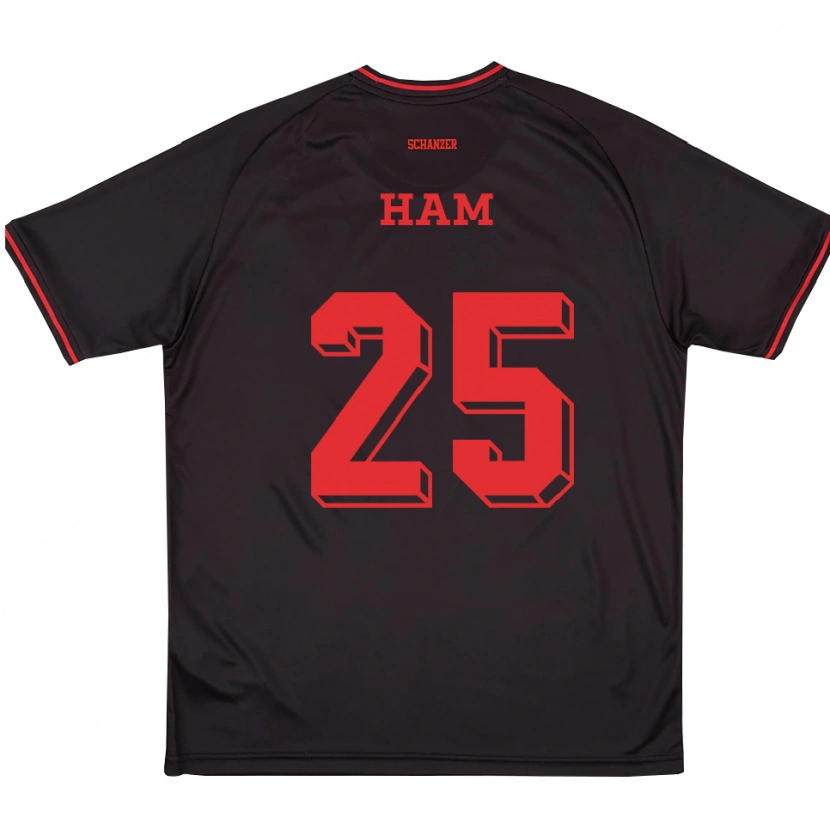 Danxen Criança Camisola Micah Ham #25 Preto Vermelho Branco Alternativa 2025/26 Camisa